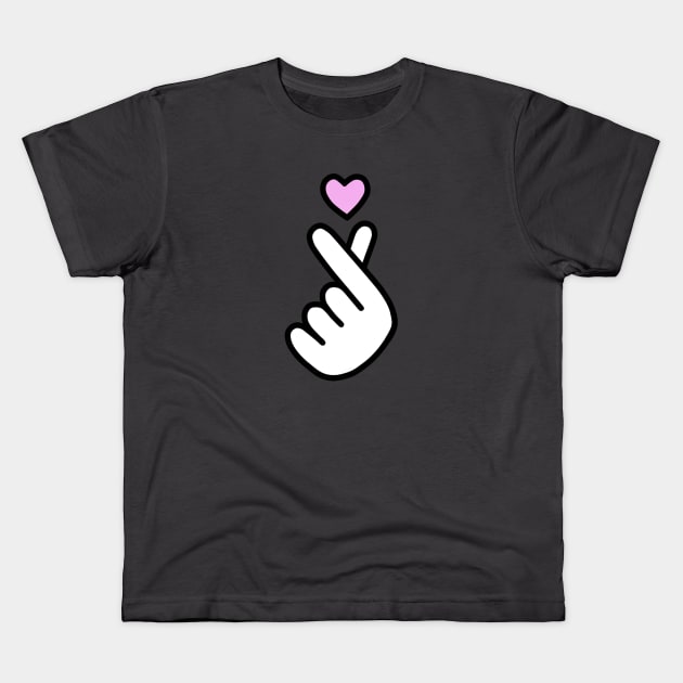 Heard Hand Kpop Kids T-Shirt by sleepiest